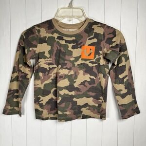 True Religion 100% Cotton Camo Logo T-shirt Long Sleeve Casual School Tee Boys 5